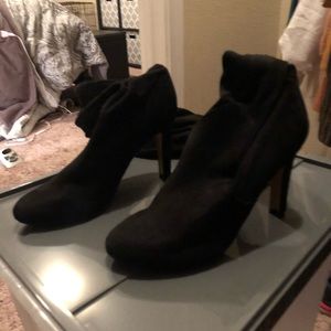 Over the knee suede boots